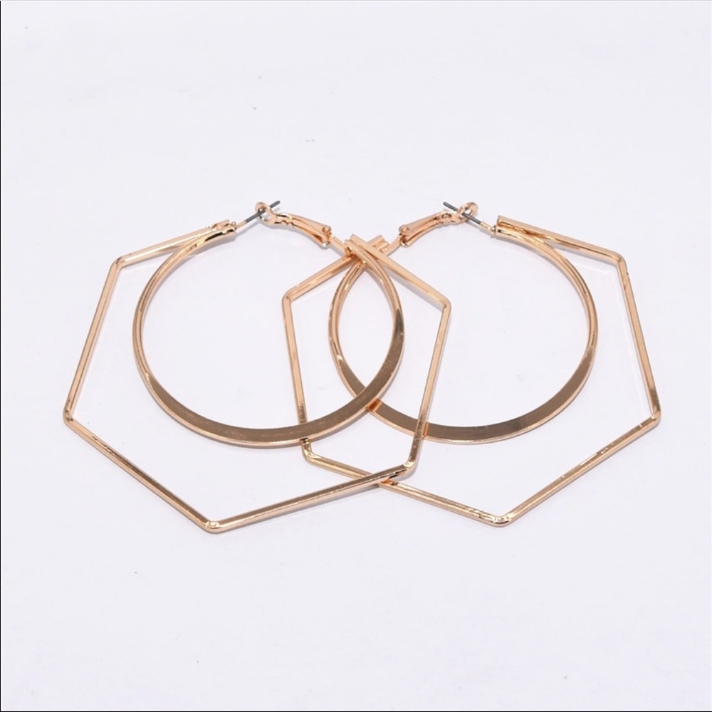 • Genesis • Oversized Geometric Hoop - Picture 3 of 4